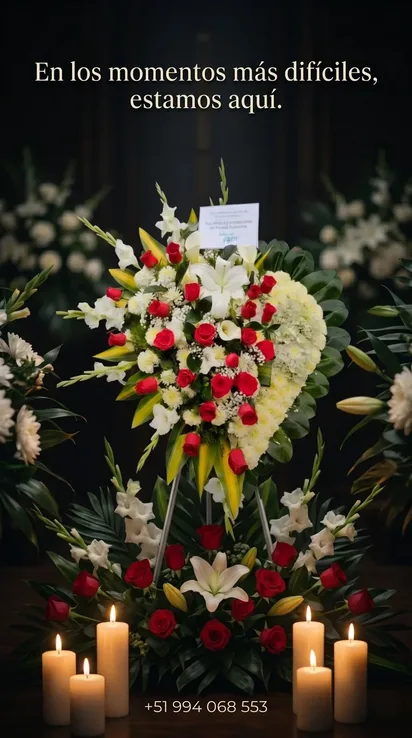 Servicio de delivery de arreglos florales funerarios y coronas de condolencias en Lima Metropolitana y Callao